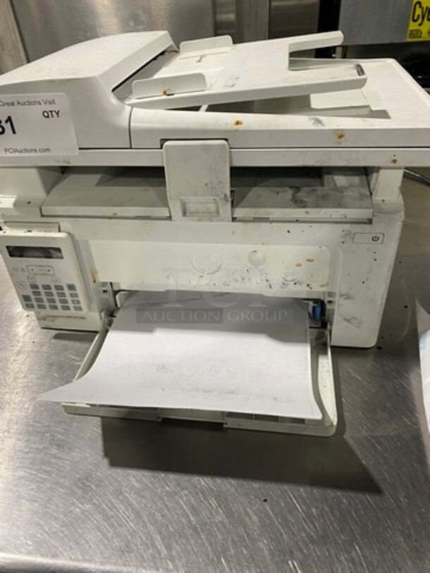 LATE MODEL! 2018 HP Countertop Printer/ Scanner/ Fax/ Copy Machine! Model: SHNGC150102 SN: VND4M08675 110V - Image 9 of 12