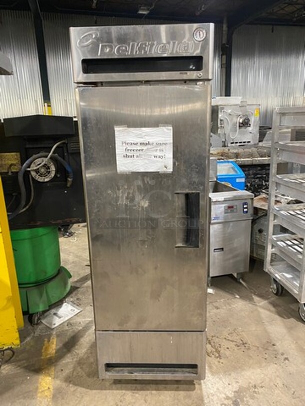 Delfield Commercial Single Door Reach In Freezer! With Poly Coated Racks! All Stainless Steel! On Casters! Model: VFR1S SN: BBS593662T 115V 60HZ 1 Phase - Image 1 of 9