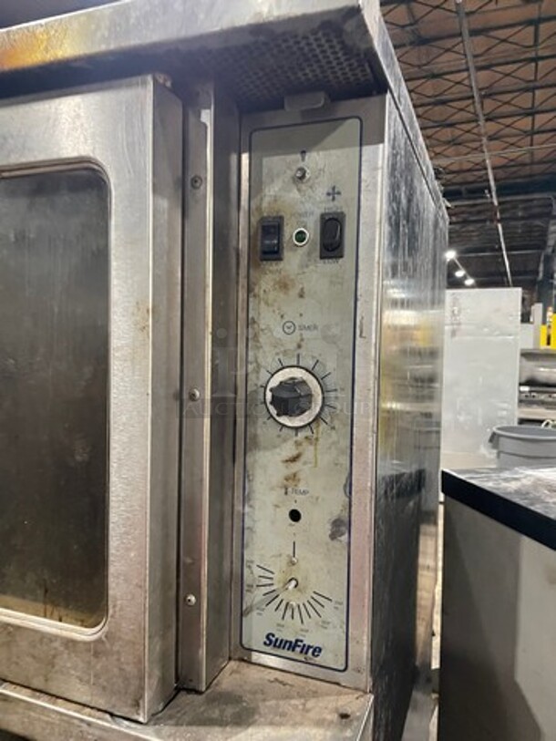 Sunfire Double Stacked Natural Gas Powered Convection Oven! All Stainless Steel! On Legs!  - Image 7 of 10