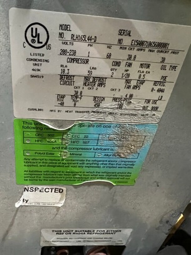 WOW! Leer Commercial 8x8 Walk In Freezer! With Floor! With Compressor And Blower! Model: 8X8X7RF SN: 53412WST8W - Image 11 of 12