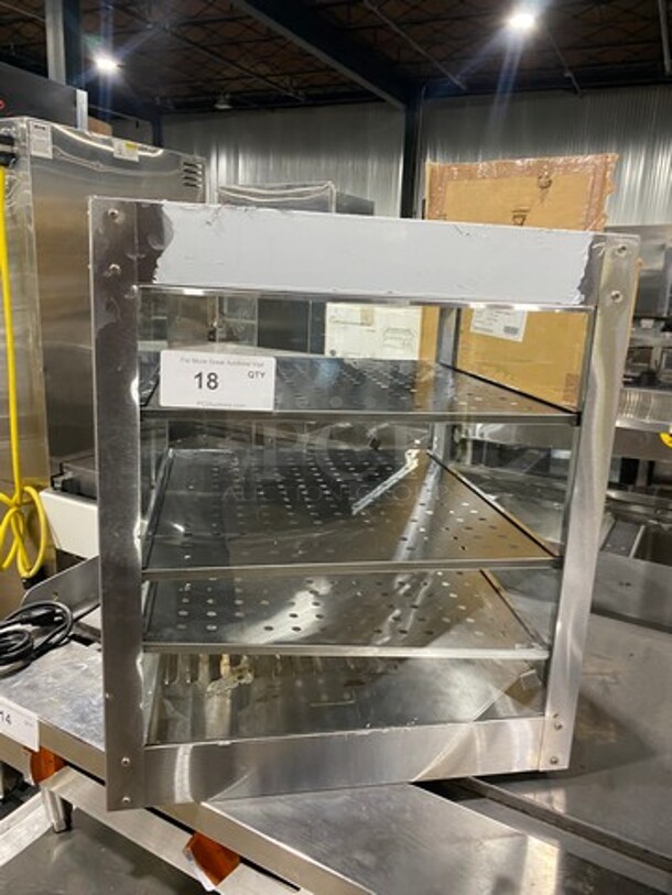 Commercial Countertop Electric Powered Heated Food Display Case! Glass All Around! With Rear Access! Stainless Steel Body! - Image 1 of 7