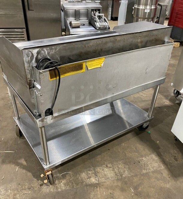 Lang Commercial Countertop Natural Gas Powered Mirror Shine Polish Top Flat Top Griddle! With Back And Side Splashes! All Stainless Steel! - Image 3 of 10