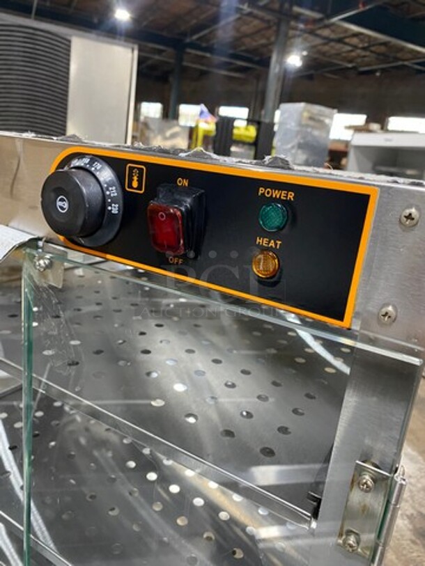 Commercial Countertop Electric Powered Heated Food Display Case! Glass All Around! With Rear Access! Stainless Steel Body! - Image 5 of 7