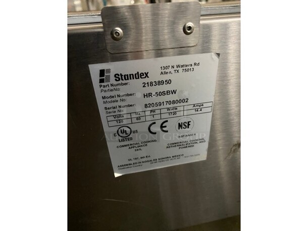 APW Wyott Commercial Countertop Hot Dog Roller Grill! All Stainless Steel! Model HR50SBW Serial 8205917080002! 120V 1Phase! - Image 8 of 8