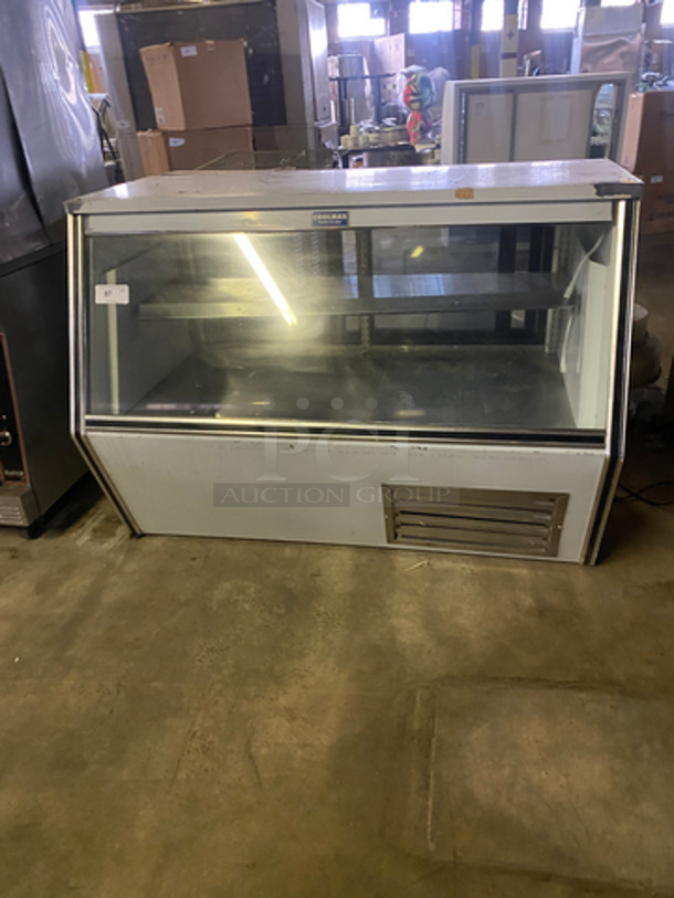 WOW! Coolman Commercial Refrigerated Deli Display Case! With Slanted Front Glass! With Stainless Steel Shelf! With Glass Rear Access Doors! Model: CRI60CD SN: 31117 120V 60HZ 1 Phase60 - Image 1 of 8