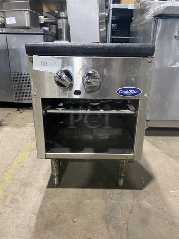 LATE MODEL! 2022 Cook Rite Commercial Countertop Gas Powered Single Burner Stock Pot Range! Stainless Steel! On Small Legs!  - Image 1 of 9