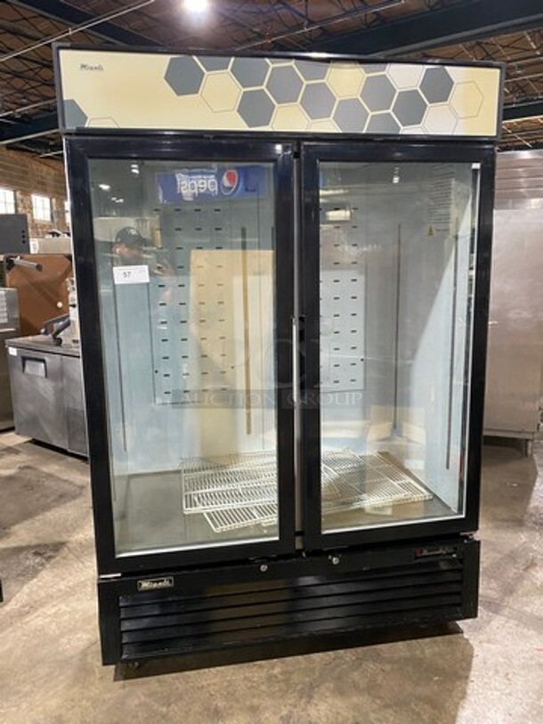 MIGALI 2 Section Glass Door Merchandiser Freezer W/ Poly Coated Racks! Model C-49FM-HC Serial C-49FM-HC00317061300920007 115V/60Hz/1 Phase   - Image 1 of 9
