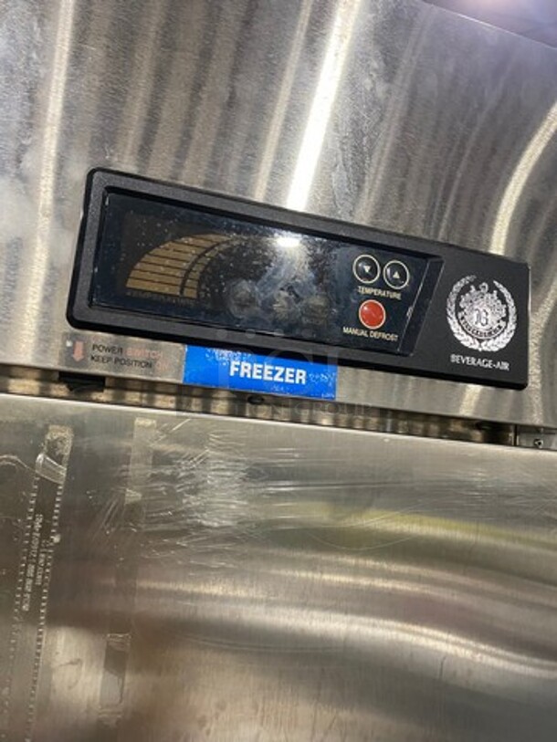 Beverage Air Commercial 2 Door Reach In Freezer! With Poly Coated Racks! All Stainless Steel! Model: KF481AS SN: 9025796 115V 60HZ 1 Phase - Image 8 of 9