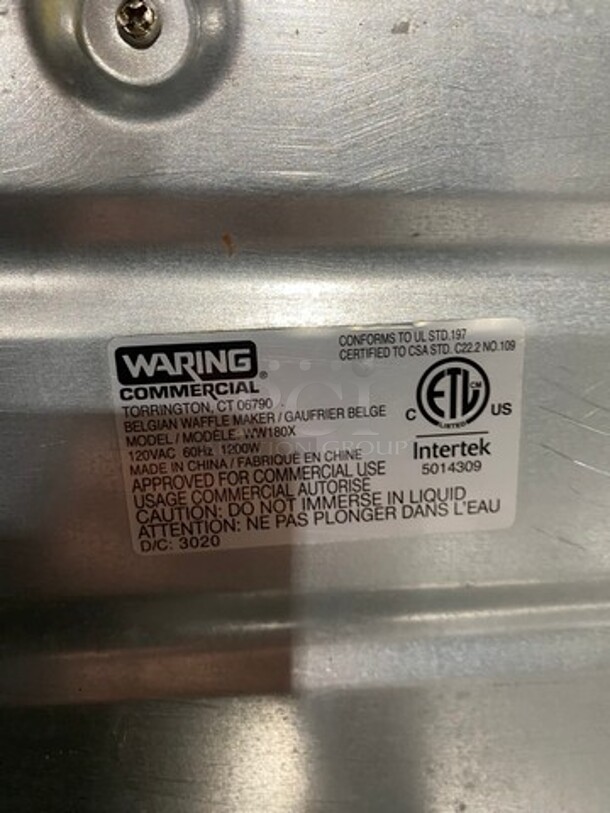 Waring Commercial Countertop Waffle Maker! - Image 7 of 8