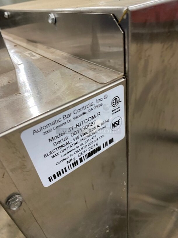 2019 Joe Tap Commercial Nitro Cold Brew Coffee Dispenser! All Stainless Steel! Model: JTNITCOMR SN: 001130887 115V - Image 8 of 9
