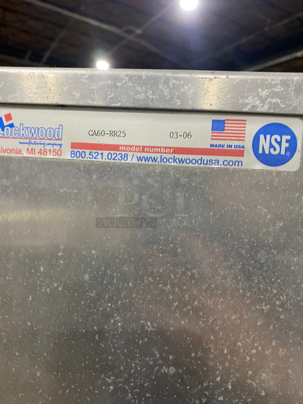 Lockwood Commercial Single Door Enclosed Pan Transport Rack! Solid Stainless Steel! On Legs! Model: CA60RR25 - Image 5 of 7