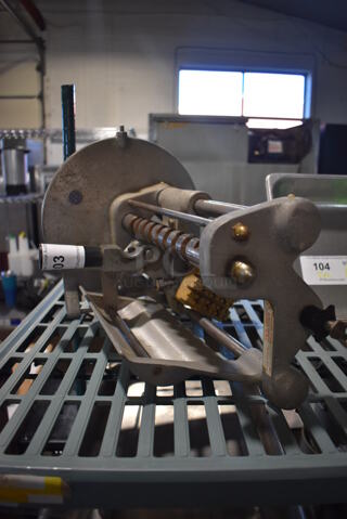 Hobart Metal Commercial Power Dicer Grinder Front Piece. 14.5x9x8