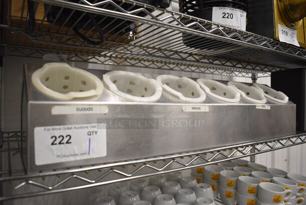 Metal Countertop Silverware Holder. 28x6.5x6.5 - Image 1 of 4