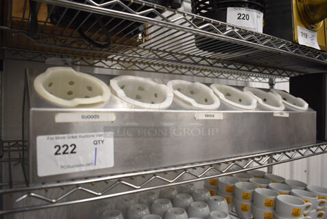 Metal Countertop Silverware Holder. 28x6.5x6.5