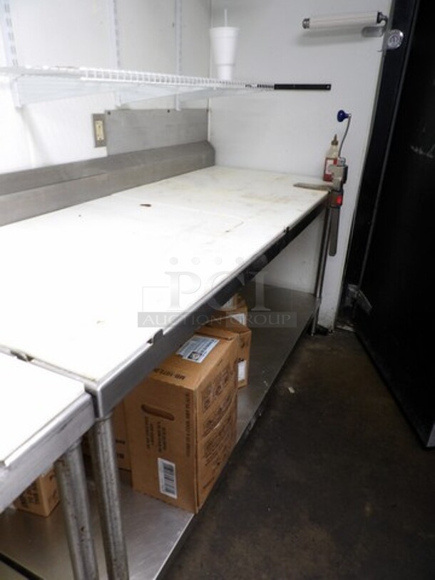 Stainless Steel Prep Table with Cutting Boards and Mounted Can Opener
6'x30"x34" - Image 1 of 2