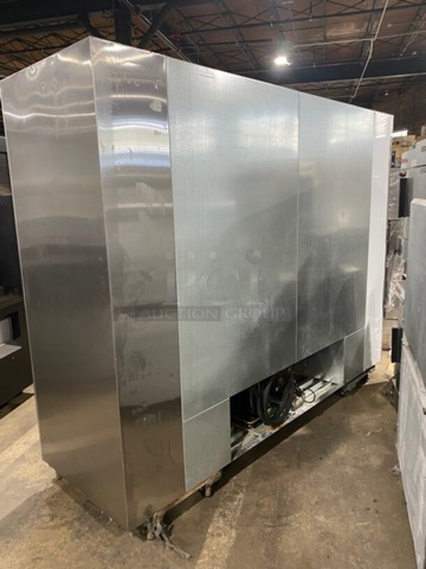 2013 Leader Commercial 4 Door Reach In Cooler Merchandiser! With View Through Doors! Poly Coated Racks! All Stainless Steel! Model: LS96 SN: PW05M0706 115V 60HZ 1 Phase - Image 4 of 8