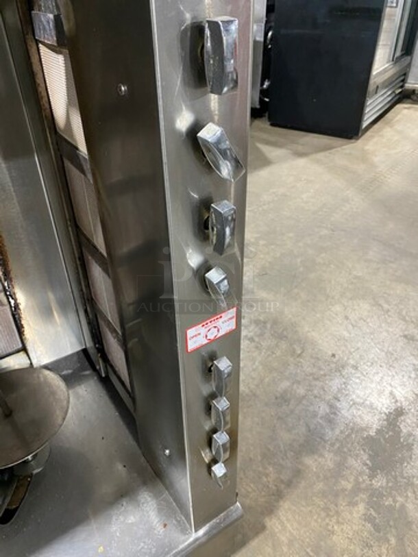 Attias Natural Gas Powered Dual Gyro Machine! All Stainless Steel! WORKING WHEN REMOVED!
 - Image 9 of 11
