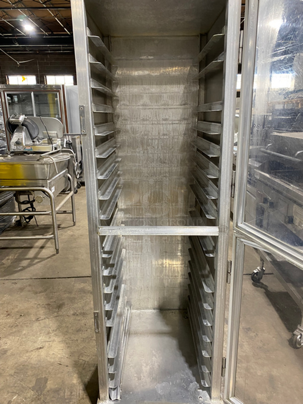 Lockwood Commercial Enclosed Pan Transport Rack! With 2 Half View Through Doors! All Stainless Steel! On Casters! Model: CA72RR18R - Image 5 of 6