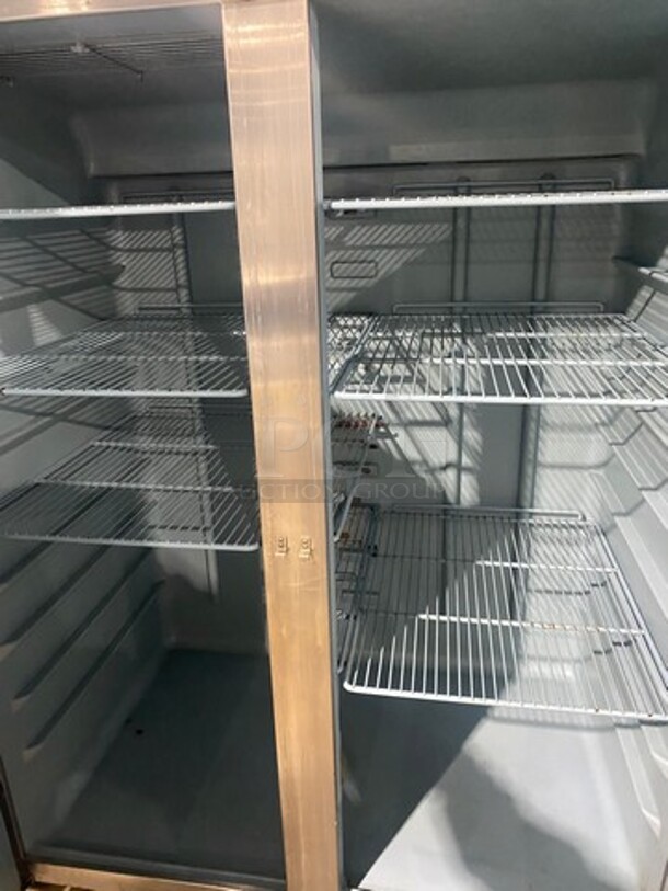 COOL! Delfield Commercial 3 Door Half Cooler Half Freezer Combo Unit! With Poly Coated Racks! All Stainless Steel! On Casters! - Image 5 of 11