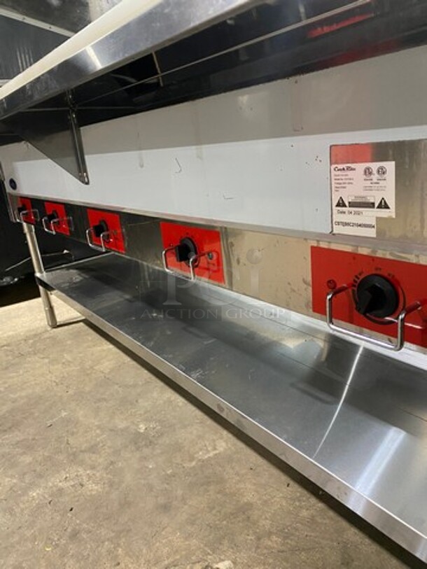 LATE MODEL! LIKE NEW! 2021 Cookrite Commercial Electric Powered 5 Well Steam Table! With Sneeze Guard! With Commercial Cutting Board! With Storage Space Underneath! All Stainless Steel! On Legs! Model: CSTEB5 SN: CSTEB5C2104050004 240V 1 Phase! Working When Removed! - Image 8 of 12
