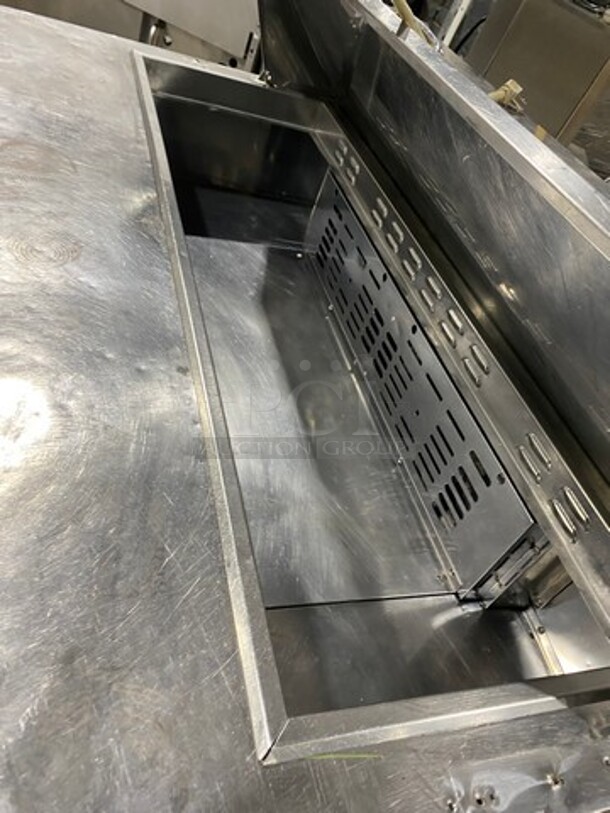 Turbo Air Commercial Refrigerated Sandwich Prep Table! With 2 Door Storage Space Underneath! All Stainless Steel! On Casters! Model: TST48SD 115V 60HZ 1 Phase - Image 9 of 10
