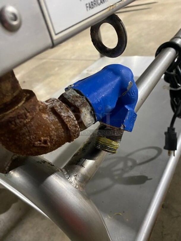 Woodstone Commercial Natural Gas Powered Flat Griddle! With Split Top! With Back & Side Splashes! On Equipment Stand! With Storage Space Underneath! All Stainless Steel! On Casters! - Image 10 of 12