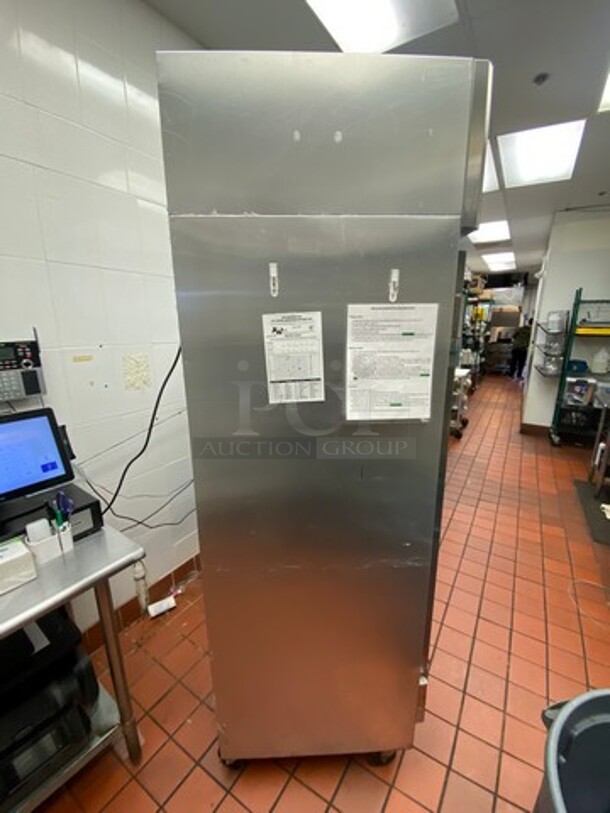 Continental Commercial 2 Door Reach In Cooler! With Poly Coated Racks! All Stainless Steel! On Casters! WORKING WHEN REMOVED! Model: 2RS SN: 15836969 115V 60HZ 1 Phase - Image 2 of 8