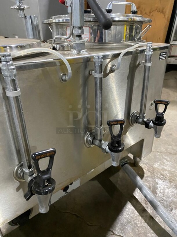 American Metal Ware All Stainless Steel Dual Coffee Brewer! With Hot Water Line! On Legs! Model 8103E Serial 106166! 120/208V 1 Phase! - Image 8 of 12