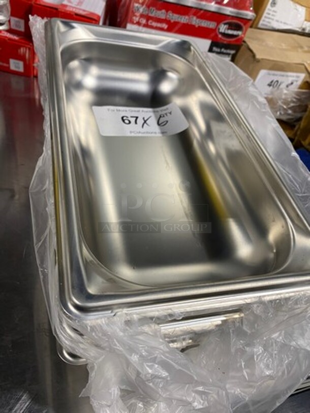 NEW! Vollrath Commercial Super Pan Steam Table/ Prep Table Food Pans! All Stainless Steel! 6x Your Bid!