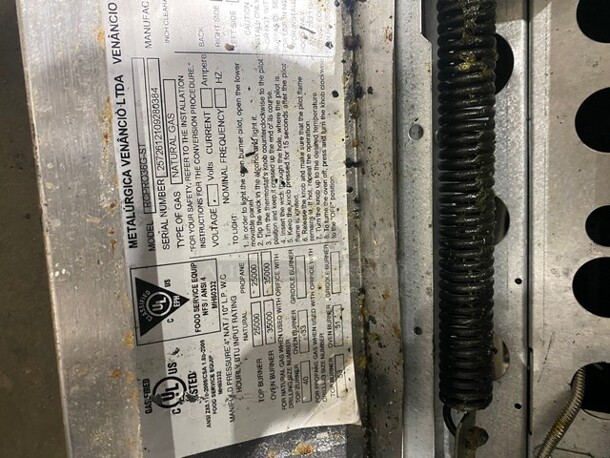 LATE MODEL! 2021 Rocket Cooking Commercial 6 Burner Natural Gas Powered Stove! With Oven Underneath! All Stainless Steel! Model RCPRO36GST Serial 2572612109280384! On Casters! - Image 7 of 12