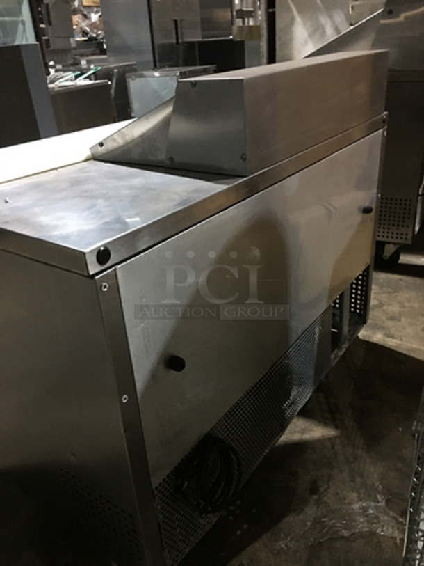 NICE! True Commercial Refrigerated Sandwich Prep Table! With Cutting Board! With 2 Door Underneath Storage Space! All Stainless Steel! On Casters! Model: TSSU4808 SN: 14622588 115V 60Hz 1 Phase - Image 4 of 9