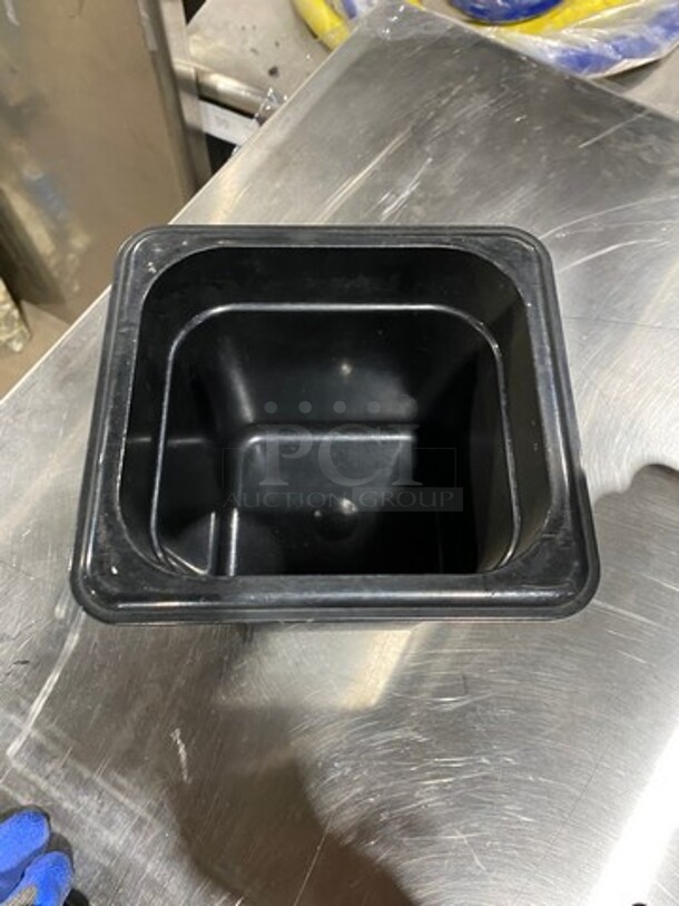 Cambro Black Poly 1/6x6" Food Containers! 12x Your Bid! - Image 3 of 4