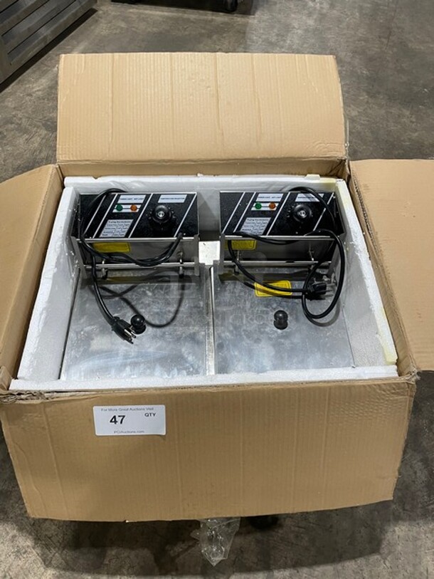 Brand New In The Box! USR Counter Top 2 Bay Electric Powered Deep Fat Fryer! Model D5000  110V 60hz! - Image 1 of 9