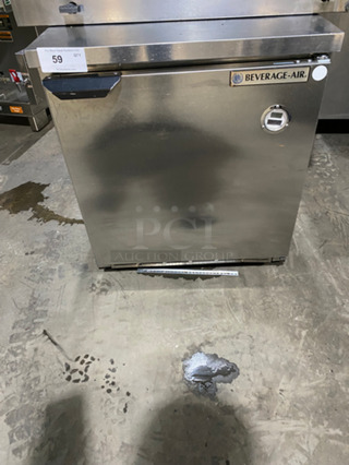 Beverage Air Commercial Single Door Lowboy/Worktop Freezer! All Stainless Steel! Model: WTF27A SN: 9910694 115V 60HZ 1 Phase