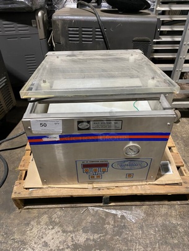 Sipromac Commercial Countertop Vacuum Sealer! Stainless Steel Body! Model: 350 SN: 00846 110V 60HZ 1 Phase - Image 1 of 8