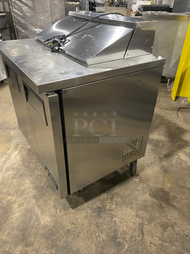NICE! True Commercial Refrigerated Sandwich Prep Table! With 2 Door Storage Space Underneath! All Stainless Steel! On Casters! Model: TSSU3608 SN: 5143456 115V 60HZ 1 Phase - Image 3 of 9