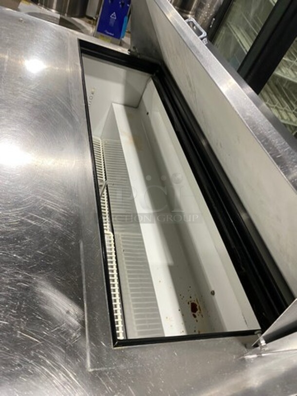True Commercial Refrigerated Sandwich Prep Table! With 2 Door Underneath Storage Space! Poly Coated Racks! All Stainless Steel! On Casters! Model: TSSU4812 SN: 14045588 115V 60HZ 1 Phase - Image 8 of 9