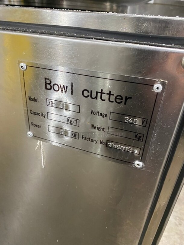 Nice! Jixiang Commercial Countertop Buffalo Chopper! All Stainless Steel! Working When Removed!  Model ZB40 Serial 2019072! 240V!  - Image 5 of 8