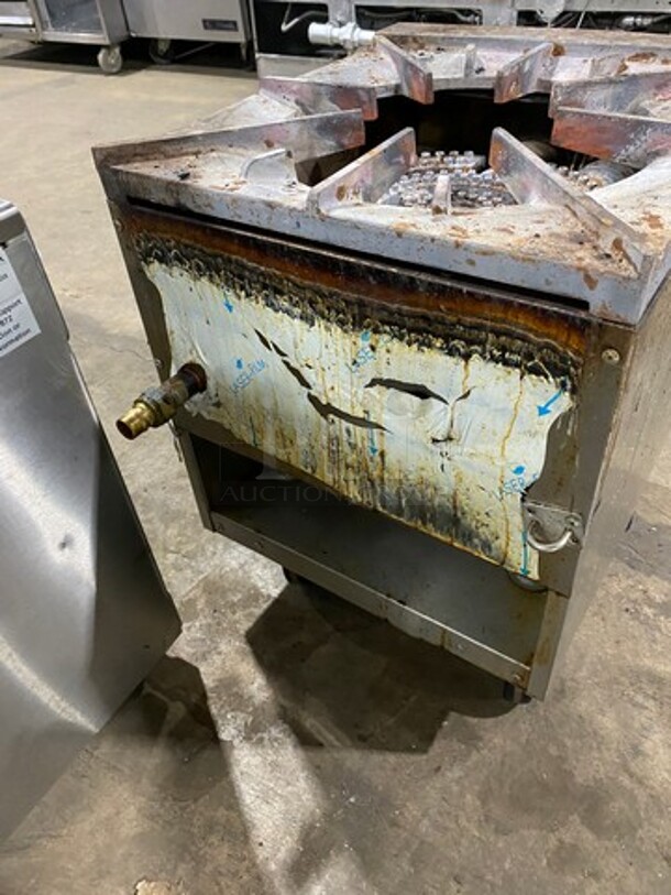 LATE MODEL! 2020 Asber Commercial Gas Powered Single Burner Stock Pot Range! Stainless Steel! On Casters! WORKING WHEN REMOVED! - Image 3 of 10