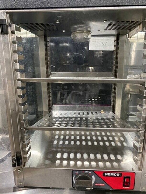 Nemco Commercial Countertop Electric Powered Heated Food Display Case! Glass All Around! With Rear Access! Stainless Steel Body! Model: 6457 SN: G08004 120V - Image 5 of 8
