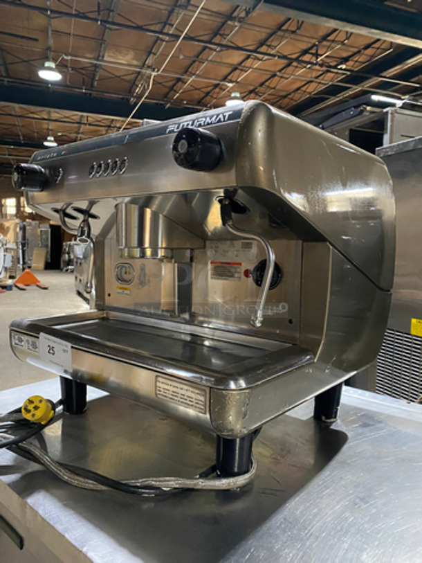 Futurmat Stainless Steel Commercial Countertop Espresso Machine! Model: MFS191Q SN: 0529445 115V 60HZ 1 Phase - Image 8 of 9