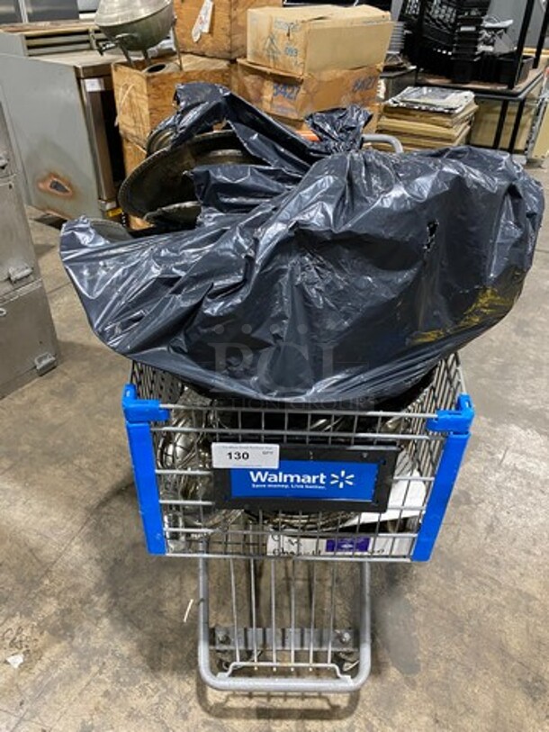 ALL ONE MONEY! Cart Full Stainless Steel Cake Display Stands! - Image 1 of 4