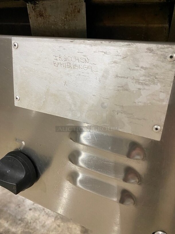 Commercial Natural Gas Powered Char Broiler Grill! With Back And Side Splashes! All Stainless Steel! On 
Commercial Casters! - Image 7 of 8