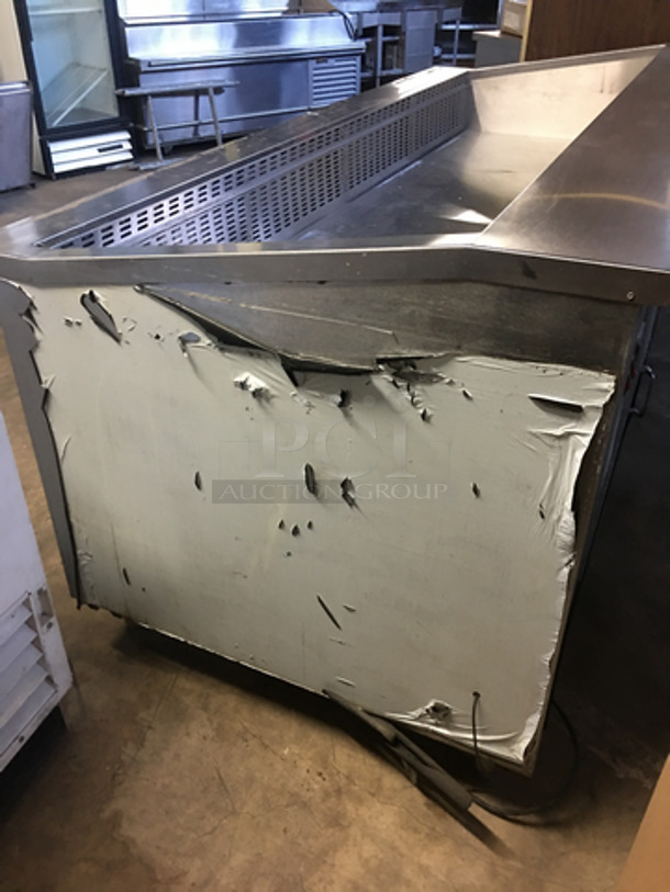 Commercial Refrigerated Seafood Display Case! With Underneath Storage Space! All Stainless Steel! On Legs! - Image 4 of 8