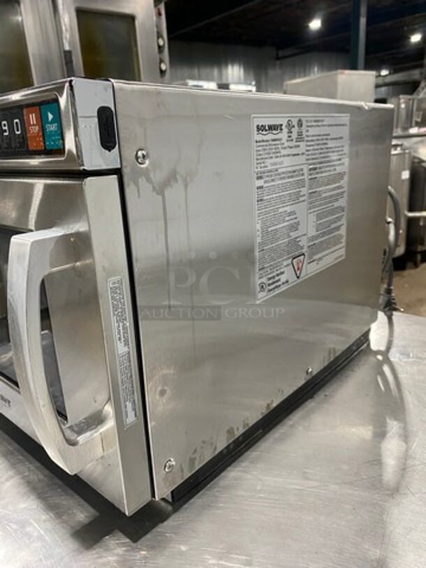 AWESOME! 2018 LATE MODEL! SOLWAVE All Stainless Steel Microwave Oven! Model 180MWHD21 Serial 180901625 208V-230V/60Hz/1 Phase  - Image 2 of 8