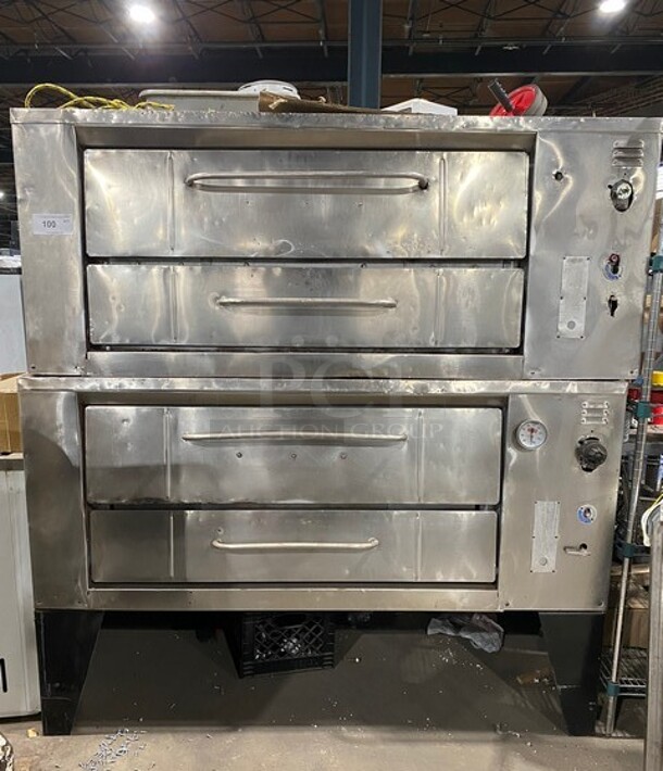 Bari Stainless Steel Commercial 4 Pie Natural Gas Powered Pizza Ovens! 2X your Bid Makes One Unit! - Image 1 of 11