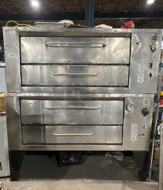 Bari Stainless Steel Commercial 4 Pie Natural Gas Powered Pizza Ovens! 2X your Bid Makes One Unit!