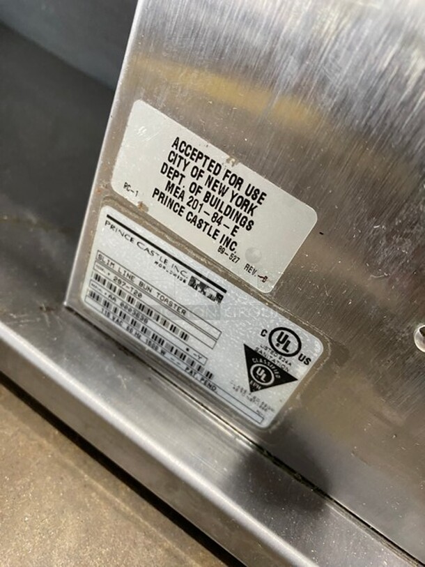 Prince Castle Stainless Steel Commercial Countertop Vertical Bun Toaster! MODEL 297-T20 SN: AA0003638 115V - Image 8 of 9