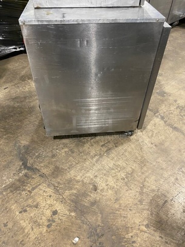 Delfield Commercial Single Door Lowboy/ Worktop Cooler! With Racks! All Stainless Steel! On Casters! - Image 3 of 7