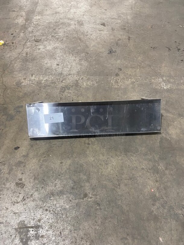 All Stainless Steel! Wall Mounted Commercial Shelf With Backsplash!  - Image 1 of 4